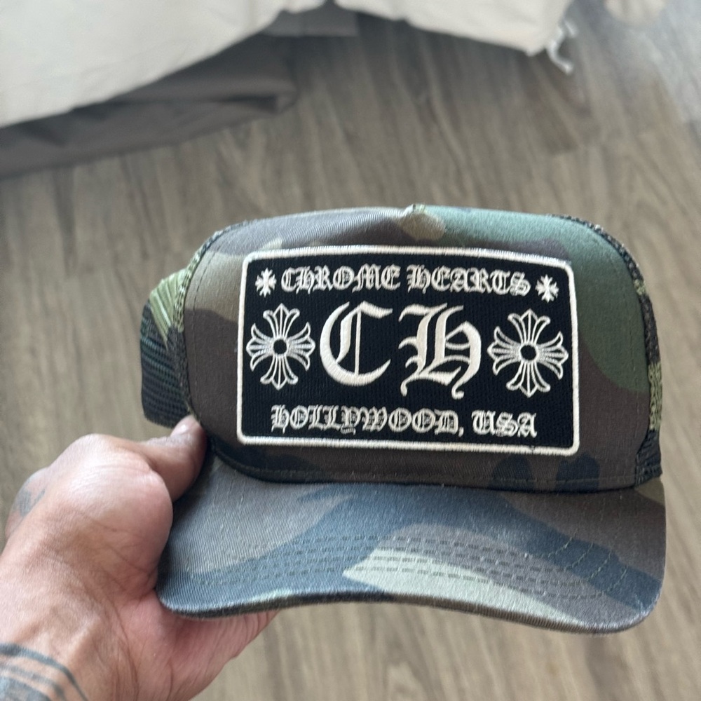 Chrome Hearts Camo Trucker Hat